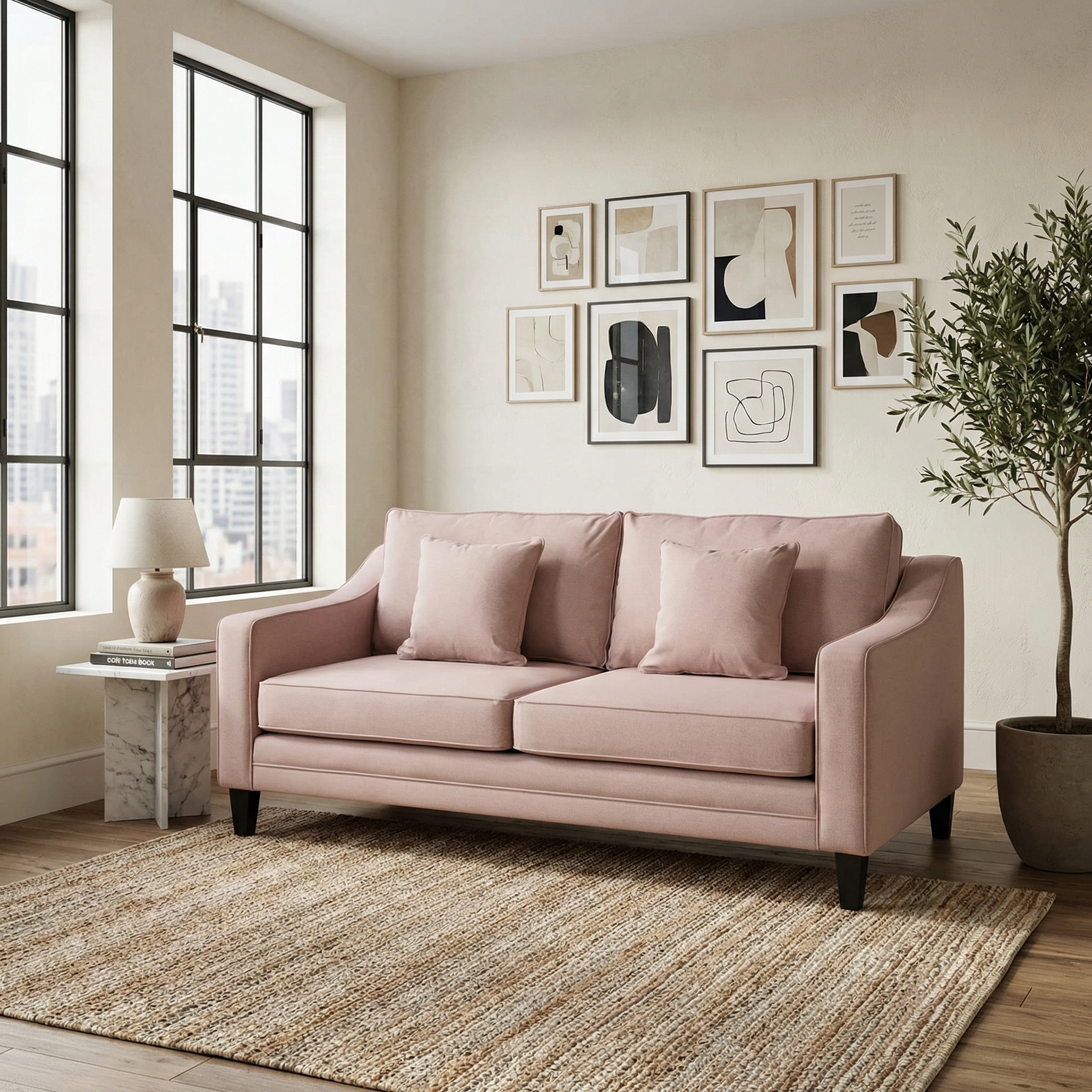 Sofa Style Wiltshire 2 Seat Sofa in Dusky Pink