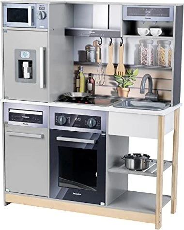 Theo Klein Miele Family Holz-Küche (grau)