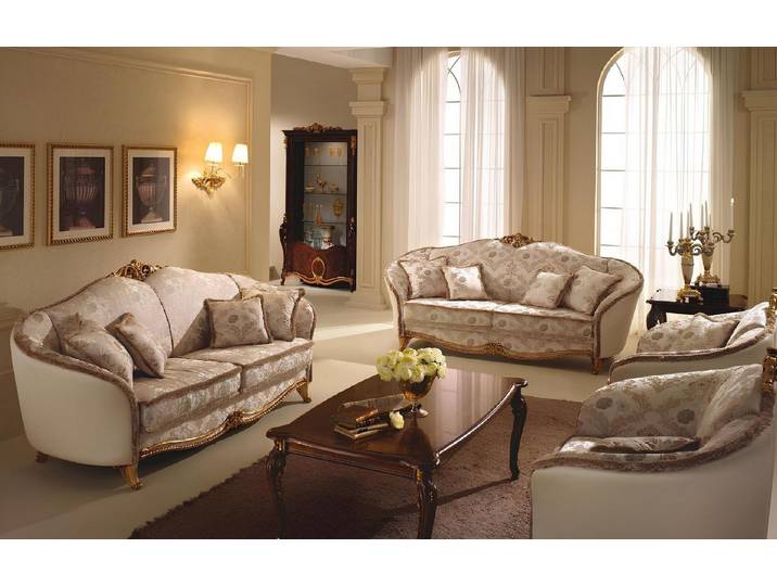 Xlmoebel 3-Sitzer Designer Sofa Couch im klassischen Barock Rokoko Stil, 3-Sitzer 3 Teile, Made in Europa