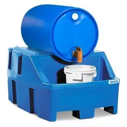 Abfüllstation PolySafe RS, Polyethylen (PE), blau, für 1 Fass à 200 Liter