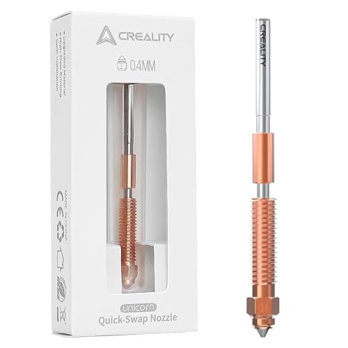 Creality Quick-Swap 3D-printer nozzle set 0,4 mm voor K1C, Ender 3 V3 en Ender 3V3 Plus, koperlegering en gehard staal