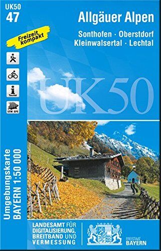 Ldbv Bayern - Allgäuer Alpen (UK50-47) (UK50 Umgebungskarte 1:50000 Bayern Topographische Karte Freizeitkarte Wanderkarte) - Preis vom 13.10.2026 11:25:28 h