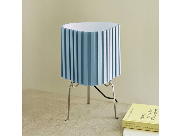 HAY Tischlampe Canelé, blau, für Wohn- / Esszimmer, Textil / Stoff / Seide, Design
