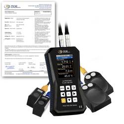 PCE Instruments Ultraschall-Durchflussmessgerät PCE-TDS 200 SL-ICA inkl. ISO-Zertifikat 4 Sensoren 10 Mio. Messpunkte
