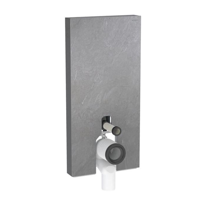 Geberit Monolith Stand-WC-Modul 131003005 Bauhöhe 101cm, Front schieferoptik, Seite aluminium schwarzchrom