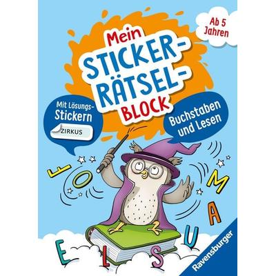 Mein Stickerrätselblock: Buchstaben und Lesen, Taschenbuch von Kirstin Jebautzke, Ravensburger Verlag GmbH