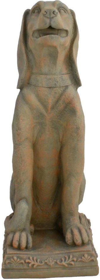 Dakota Fields Maude DOG Sitting 71cm Blue Iron Effect Sienna Sand 71cm H
