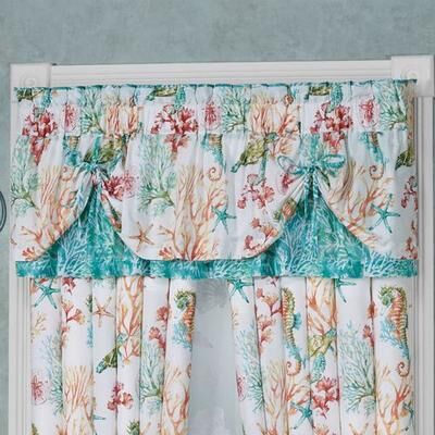 C & F Enterprises (Bedding) Atlantis Tie Up Valance Multi Bright 72 x 18, 72 x 18, Multi Bright