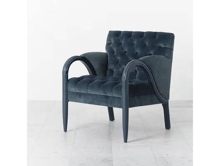 JVmoebel Sessel Gemütliche Lounge-Stühle aus Velvet in Blau mit Polsterung (Sessel), Made in Europa