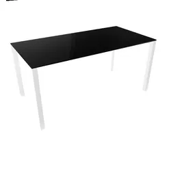 Profilo Konferenztisch 80x160 cm Compactop- Platte Schwarz