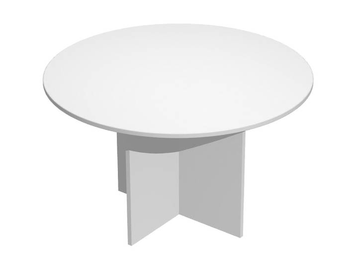 Table ronde de réunion Pronto 120 cm - Pied croix - Blanc