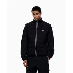 EA7 für Herren. 7M001512_AF21509 Weste aus technischem Premium Shield Gewebe schwarz (3XL), Lässig, Sportlich, Polyester
