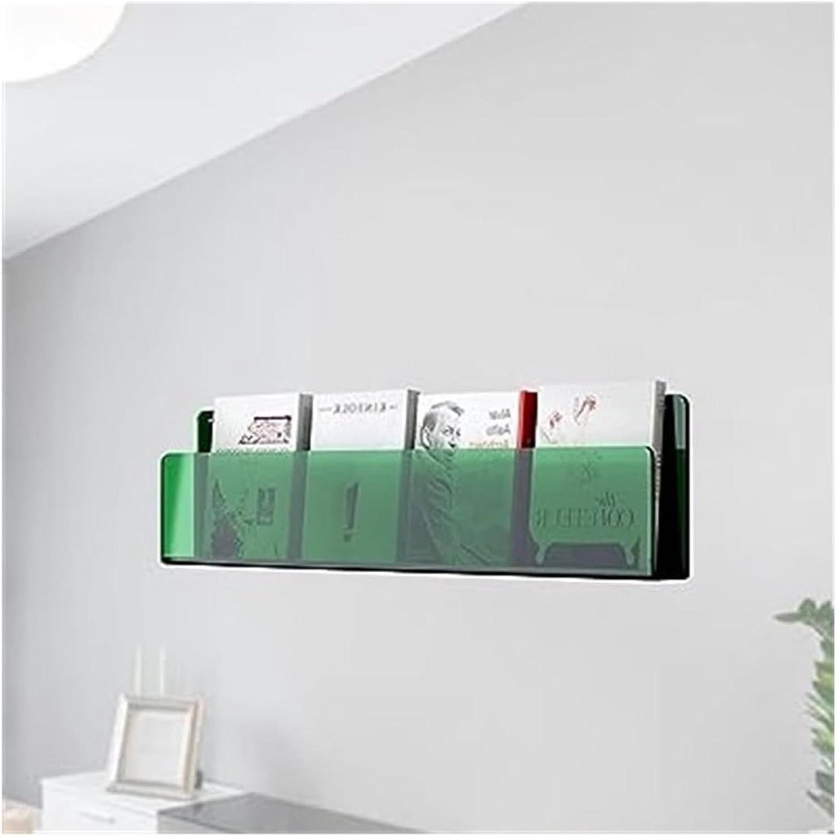 Acryl Wandrek Tijdschriftenhouder Brochure Display Transparant - 40 cm