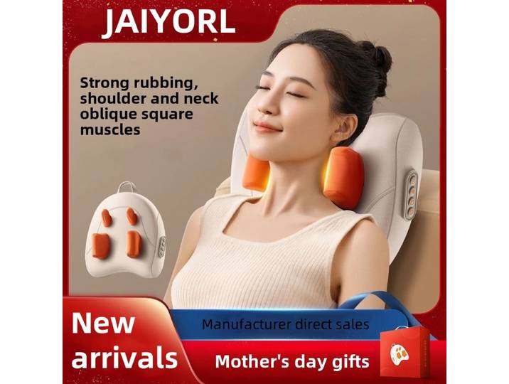 Trapezius oreiller de Massage sans fil électrique voiture maison masseur chauffage taille cou jambe cervicale Shiatsu pétrissage Rechargeable