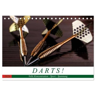 Darts. Konzentration - Sport - Spannung (Tischkalender 2026 DIN A5 quer), CALVENDO Monatskalender
