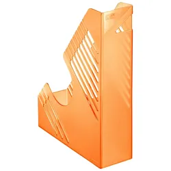 bene Stehsammler Polystyrol orange-transparent , DIN A4