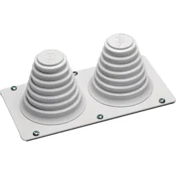 Hager FZ415N Kabeleinführung, univers, mit 2 Tüllen für Kabeldurchmesser 30 bis 72mm, Blech
