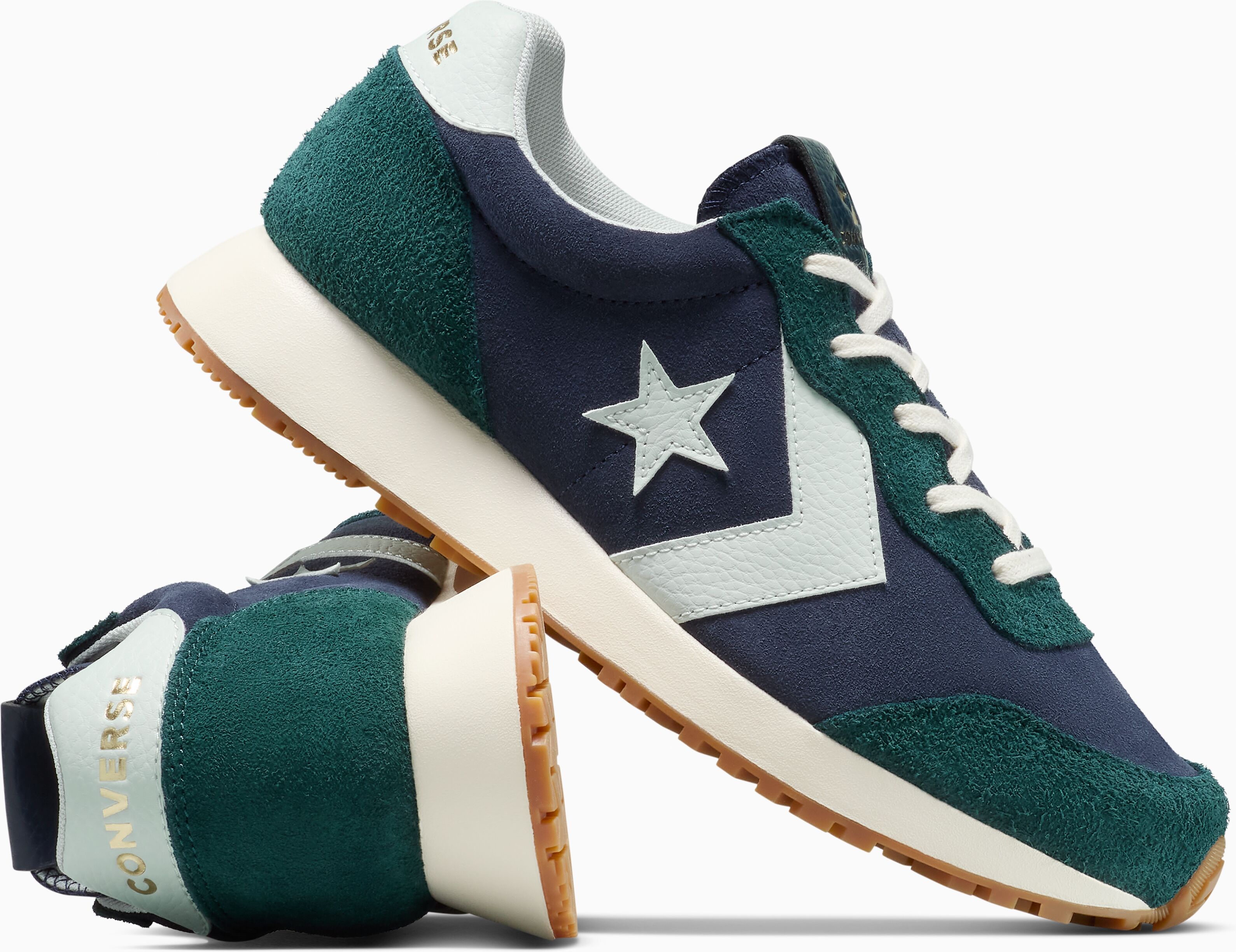 Sneaker CONVERSE "CONVERSE OMEGA TRAINER", Gr. 37,5, atmungsaktiv, grün (obsidian, schwarzly jaded, egret), Textil, Schuhe Sneaker