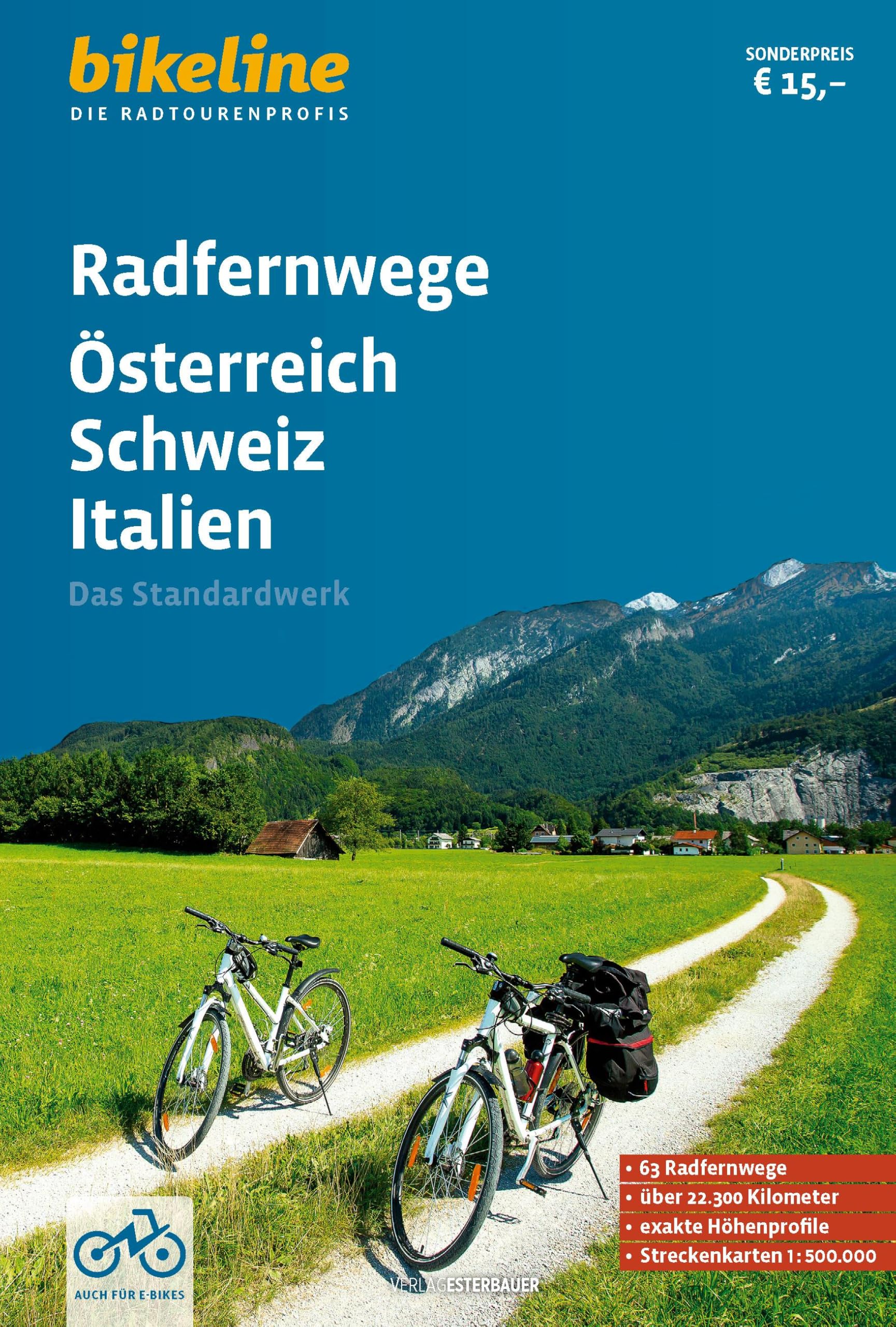 Radfernwege Österreich, Schweiz, Italien: 63 Radfernwege, über 22.800 km, 1:500.000 (bikeline Panorama) - Preis vom 05.10.2026 03:47:11 h