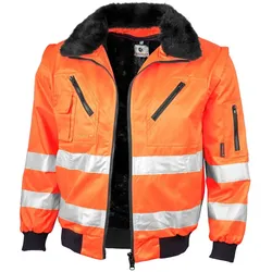 QUALITEX HIGH QUALITY WORKWEAR Pilotenjacke signal warnorange Damen: 52 Herren: XXL