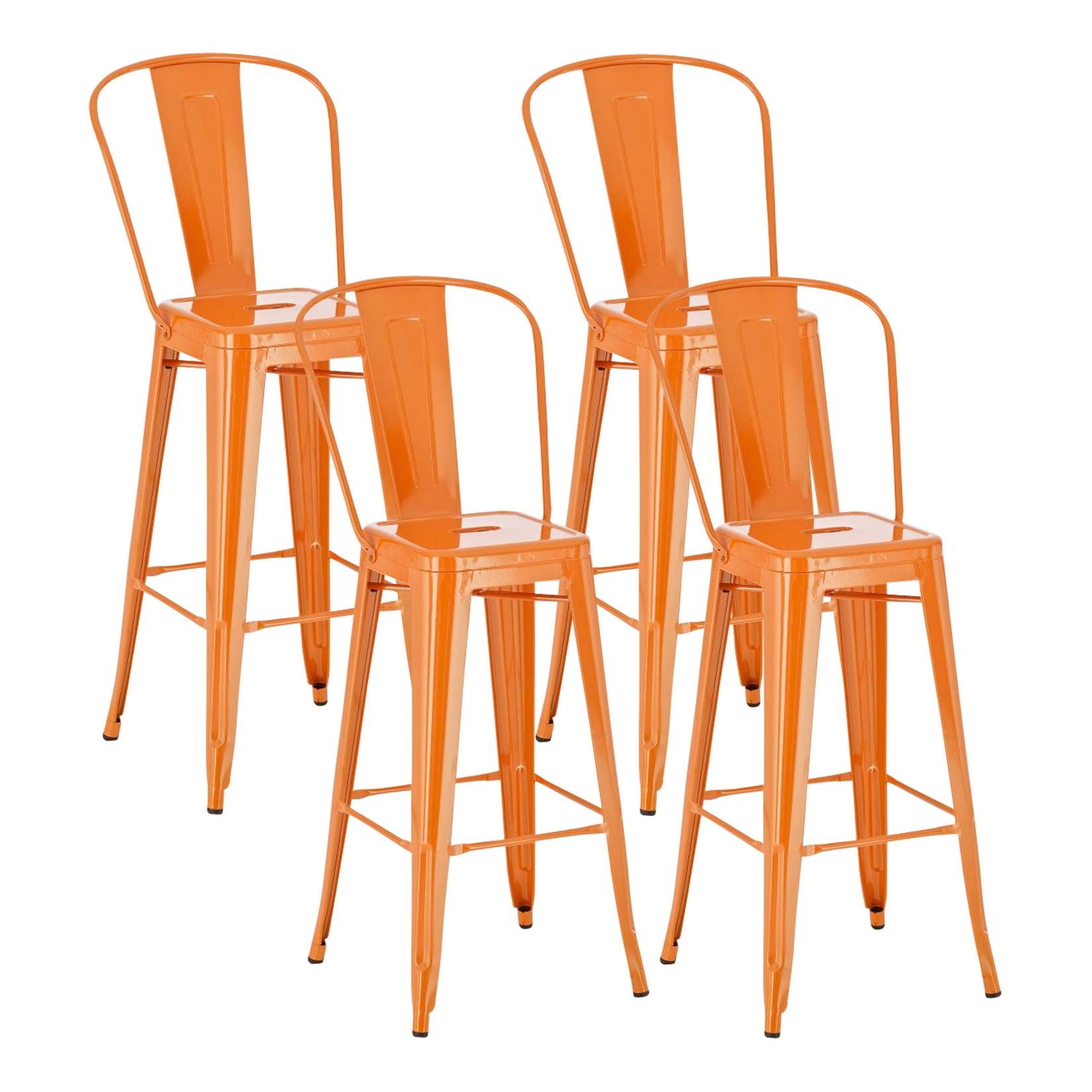 CLP 4er Set Barhocker Aiden - Farbe: orange