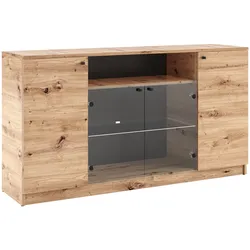 KOMMODE NATURIO 160/87/40cm mit 4 Türen Eiche Artisan