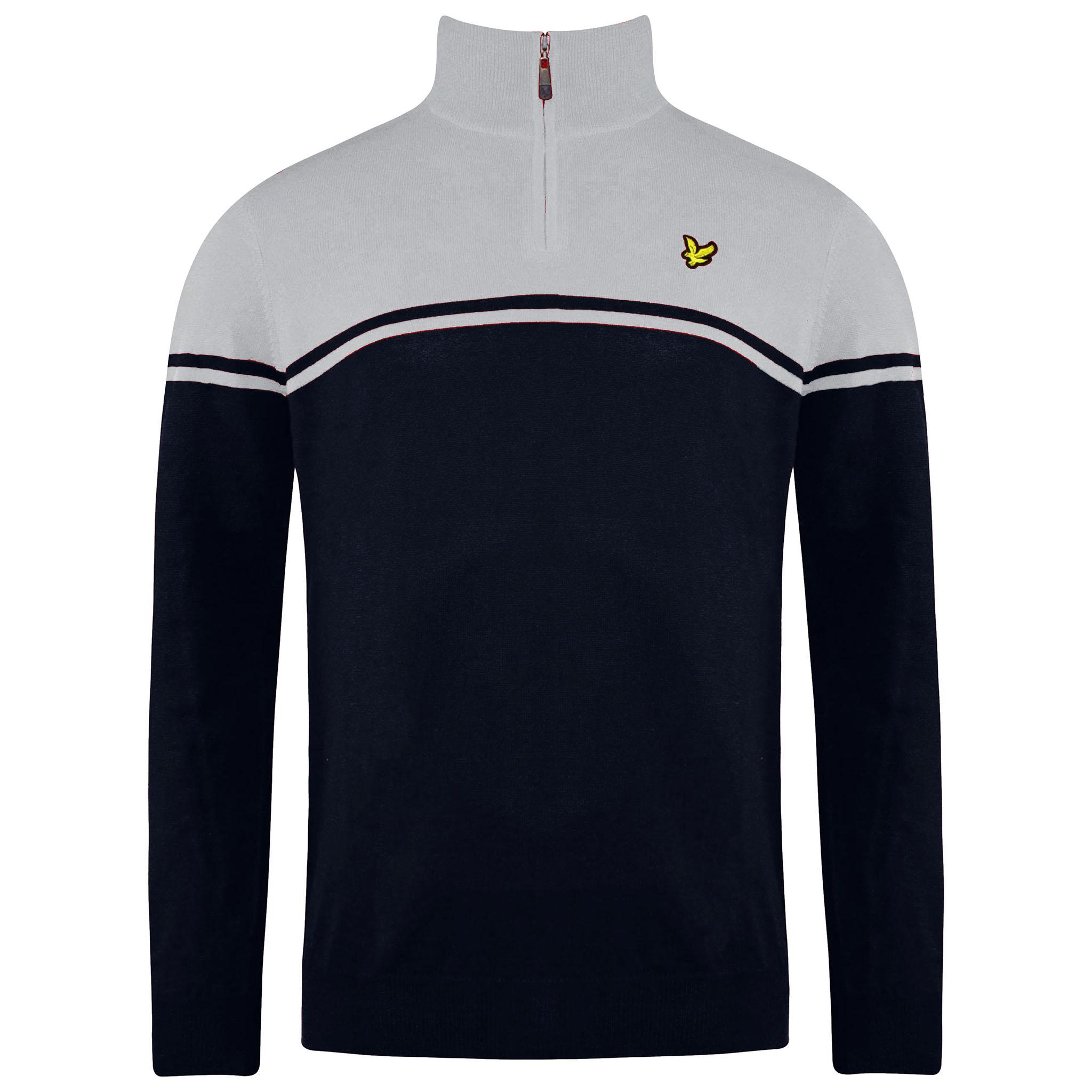 Lyle & Scott Croft Golf Mens Navy/grauer Pullover