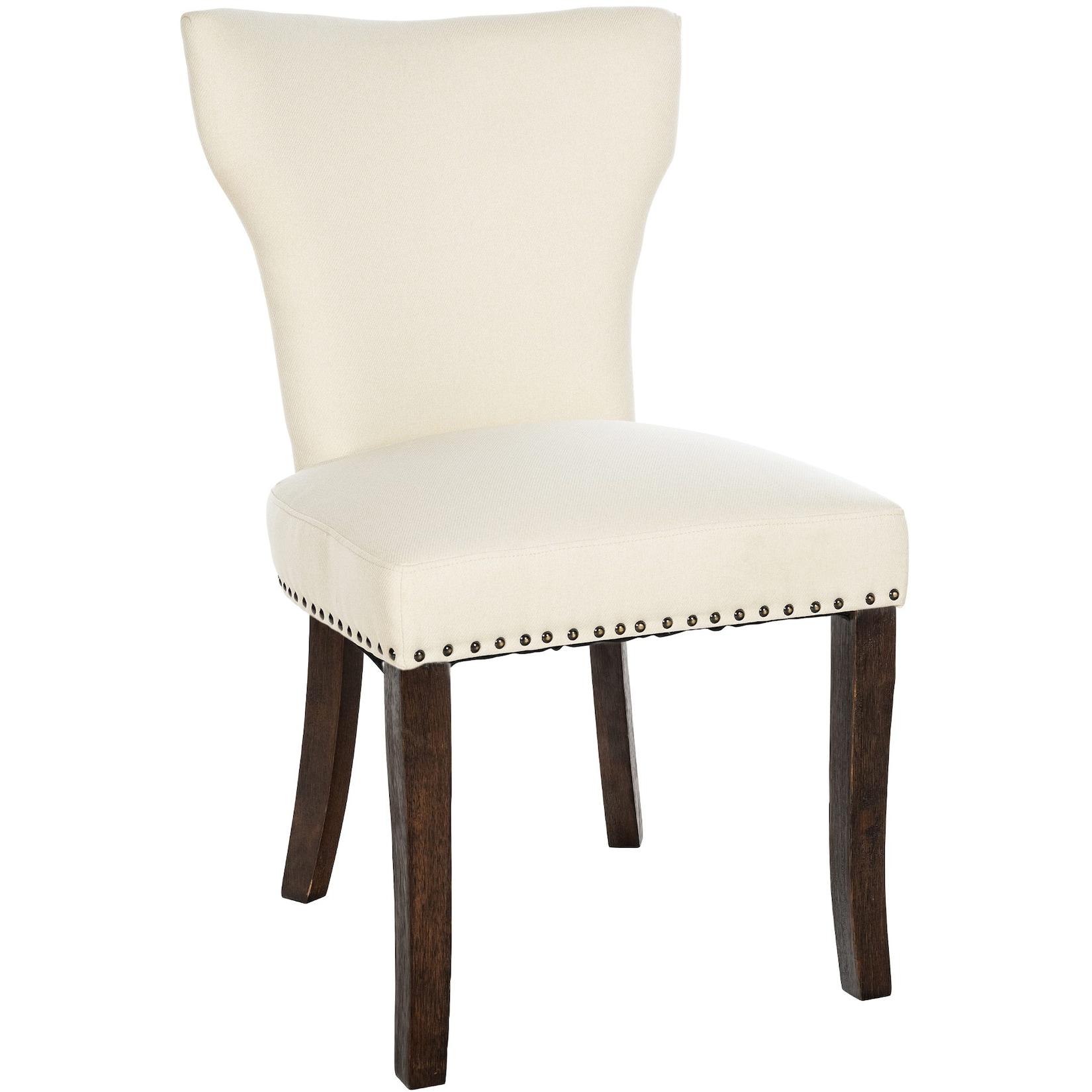 CLP Esszimmerstuhl Zadar Stoff antik-dunkel Farbe: creme, Gestell Farbe: antik-dunkel