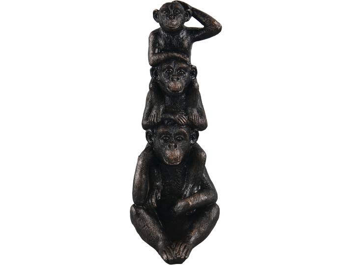 Dekofigur MIRRORS AND MORE ABU , schwarz, B:15cm H:35cm, Polyresin, Dekofiguren, Dekofigur, Dekofigur in Affenform