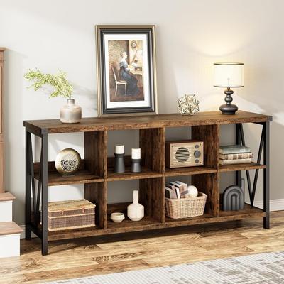 "Garvee 62"" Horizontal 8-Cube Organizer Bookcase, 3-Tier Storage Shelf - 62.2in"