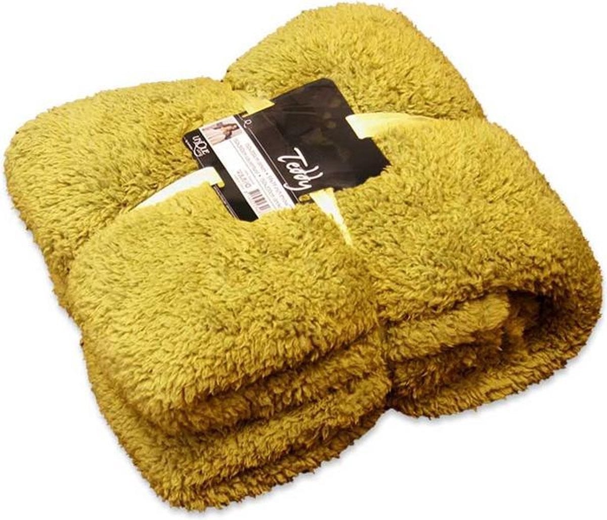 Unique Living Teddy plaid Curry 150x200 cm