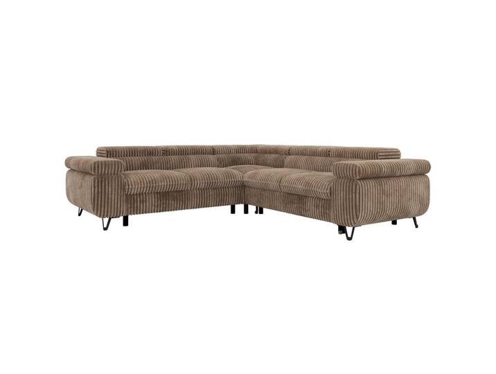 ECKSOFA QUADRO L - Braun Cord - Links Seite