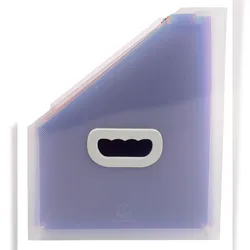 Exacompta 55598E 4x Fächer-Stehsammler 12-teilig aus PP - Crystal - Kristall