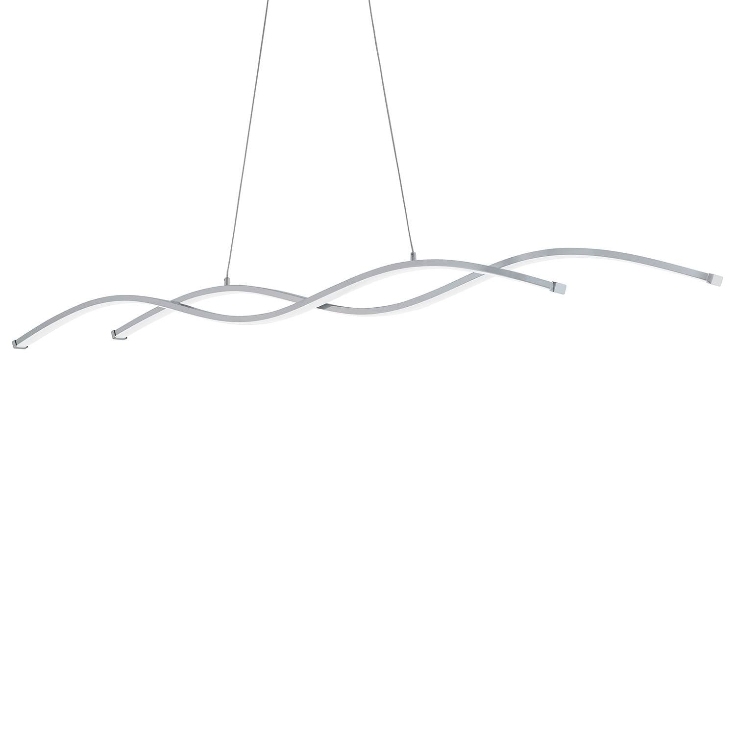 Eglo Lasana 2 Led Hanglamp Chroom Warmwit 3000K B: 120 cm, D: 120 cm, H: 8 cm