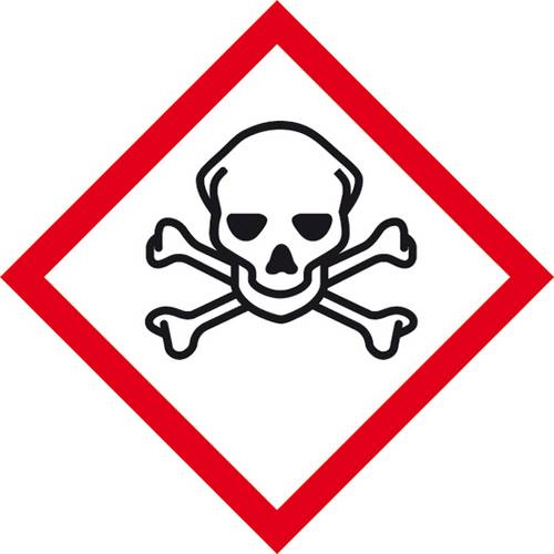 SafetyMarking 31.B1035 GHS-Gefahrenpiktogramm 06 Totenkopf Folie selbstklebend (B x H) 37mm x 37mm 500St.