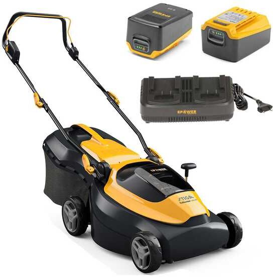 Stiga Collector 140 AE Kit - Tagliaerba a batteria - 2x20V/4.0Ah - Taglio 38 cm
