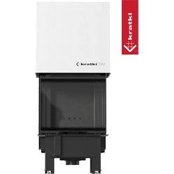 Kamineinsatz KRATKI REGNOR 600/400 7 kW Ø 200 3 seiten glas schwarz Verkleidung