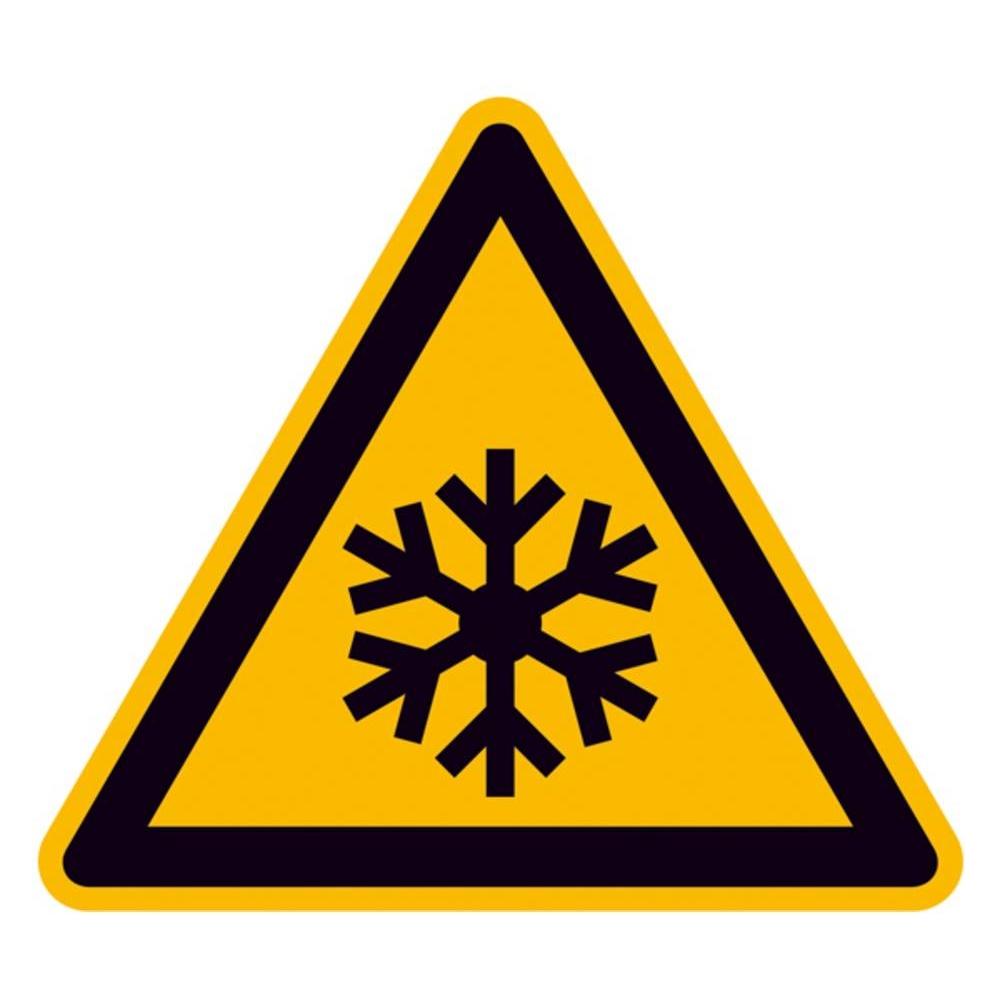 Wolk Warnschild Niedrige Temperatur/Frost Folie selbstklebend 200 mm ISO (21.0236)