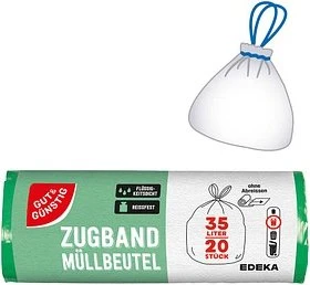 GUT&GÜNSTIG Müllbeutel 35,0 l grün, 20 St.