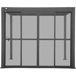 Mirador, Pavillon Zubehör, 111 Schiebetüren 4 m Aluminium Anthrazit für Deluxe Pergola Garten Ter (400 cm)