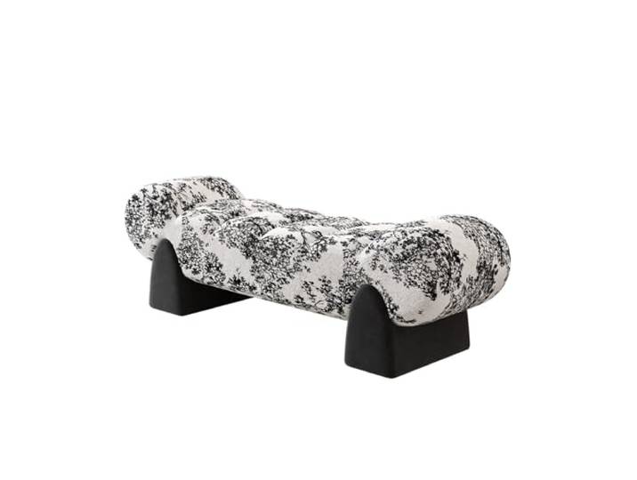 RUNZE765Z Dekorativ Gepolstertes Stoffsofa, Schuhwickelhocker, Schlafzimmer Betthocker Home Garderobe aus Holz(XS)