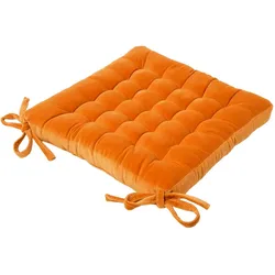 STUHLKISSEN Samt orange 40/40/5 cm