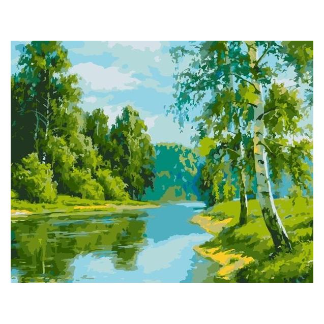 Qbee Malen nach Zahlen - Birkenrand 40x50cm (58212154)