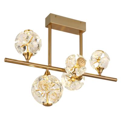 GLOBO LIGHTING Deckenleuchte "VIRINA", goldfarben, H: 45cm, 1 Stk., Leuchten, Deckenlampe Wohnzimmer-Leuchte Schlafzimmer-Leuchte Flur Küche, Deckenleuchte