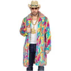 Metamorph Regenbogen Kunstfellmantel (M)