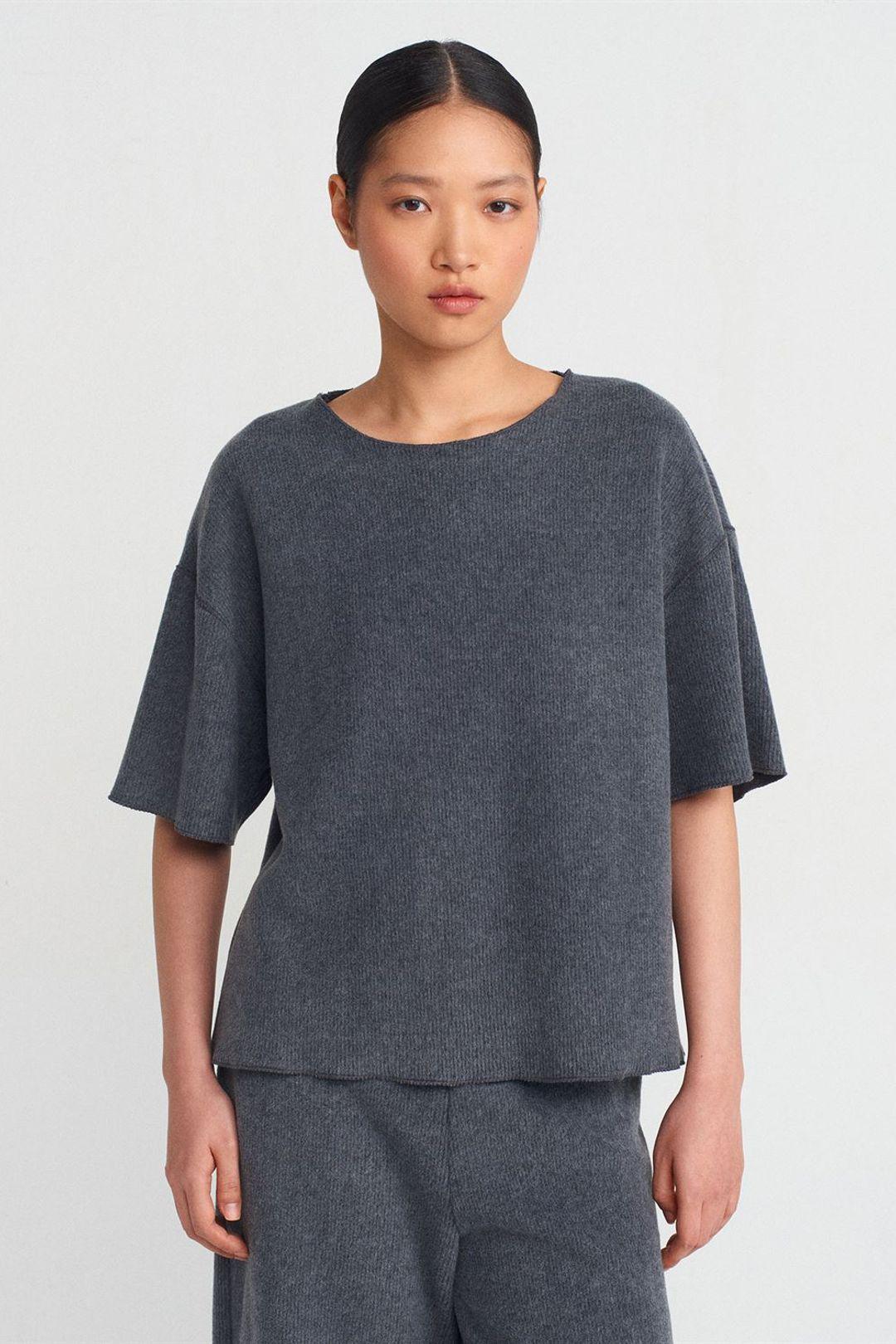 Damen Lockere Passform Crew-Neck T-Shirt