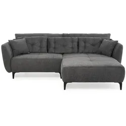 Ecksofa Janek Stoff Grau Dunkelgrau