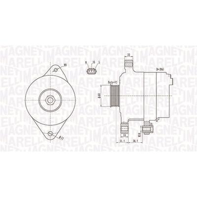 MAGNETI MARELLI Generator 063731893010 für TOYOTA