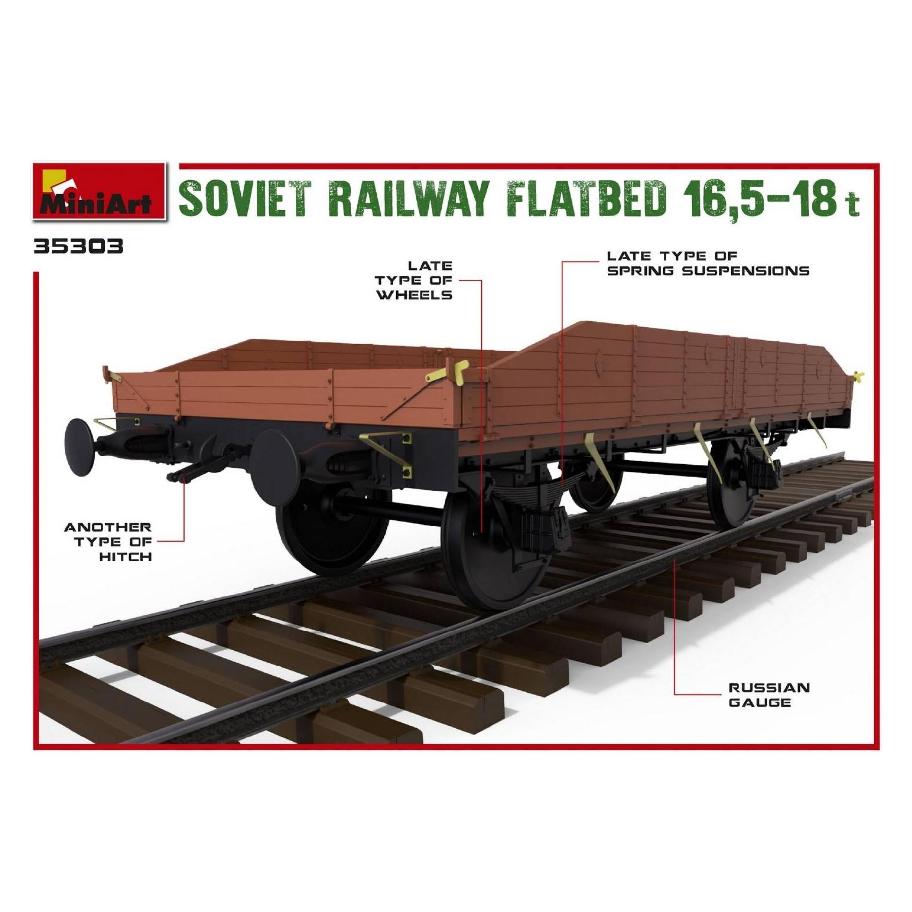 Mini art Soviet Railway Flatbed 16,5-18 t (35303)