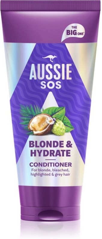 Aussie SOS Blonde & Hydrate après-shampoing hydratant pour cheveux blonds 350 ml